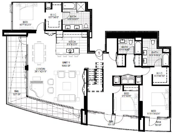 Unit 4401 4401 floor plan