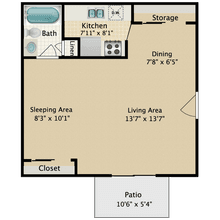 Studio 43 floor plan