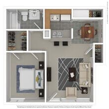 1x1M 121 floor plan
