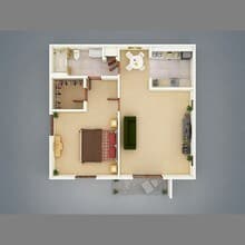 Plan A | 1x1 S114 floor plan