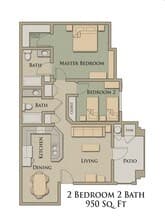 2 Bedroom 45-202 floor plan