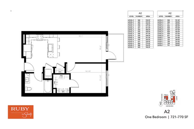 Unit 628 423 floor plan