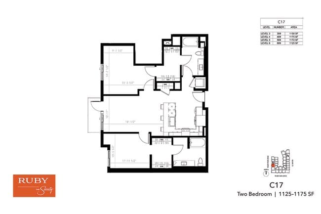 Unit 609 609 floor plan