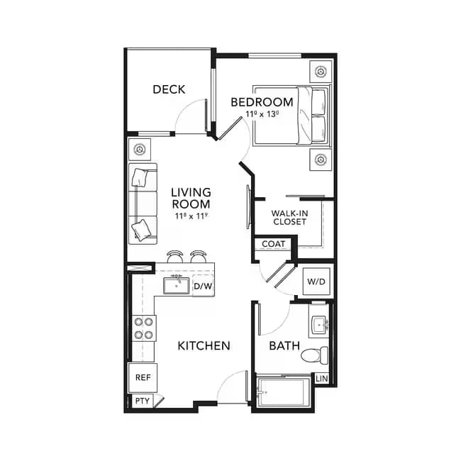 Plan A1 105 floor plan
