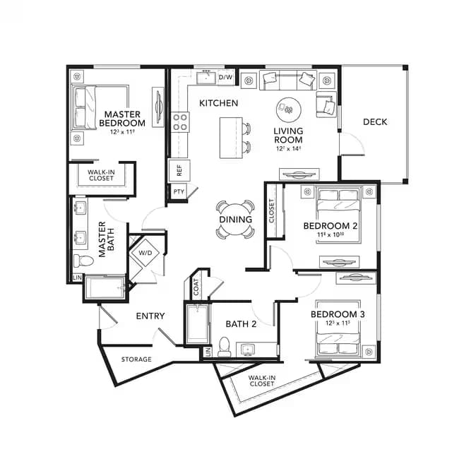 Plan C1.1 212 floor plan