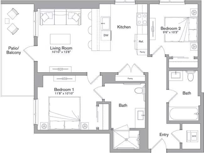 Unit 221 221 floor plan