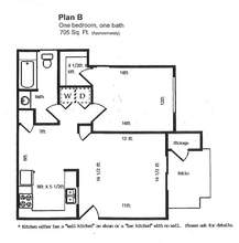 One Bedroom 62C floor plan