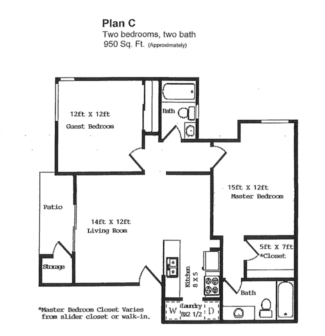 Unit 24E 42C floor plan