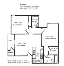 Two Bedroom Two Bath 356F floor plan