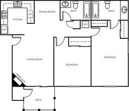 2x2C 180 floor plan