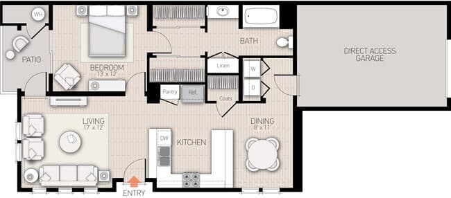 Unit A102 S108 floor plan