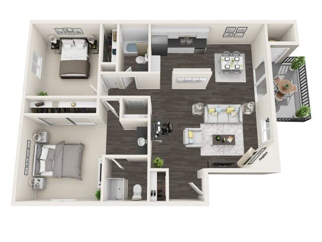 Two Bedroom 142 floor plan