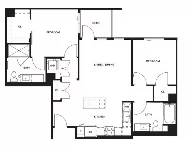 2 x 2 B1 2607 floor plan