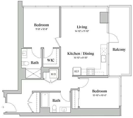 Unit 1408 1408 floor plan
