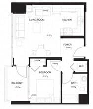 1C w Balcony Renovation 2 S-0209 floor plan