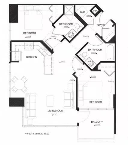 Unit N-3606 N-4003 floor plan