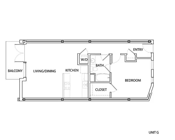 G Floorplan- Furnished/Unfurnished 709 floor plan