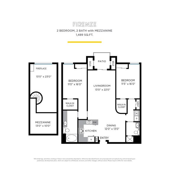 Firenze with Mezzanine floor plan