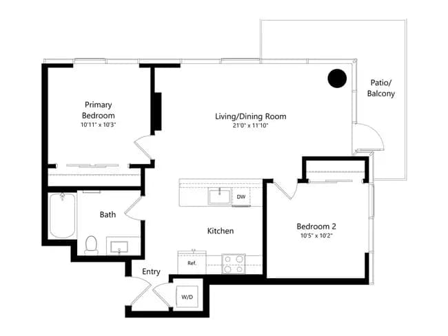 Unit 607 607 floor plan