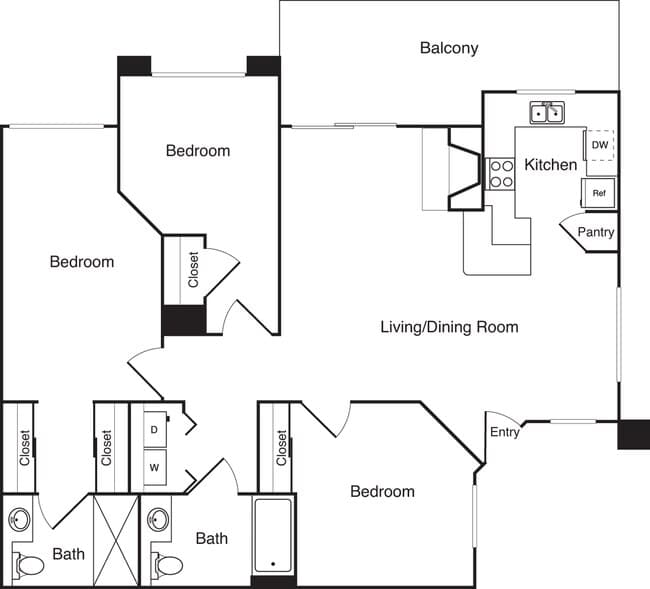 Unit 692-2305 698-304 floor plan