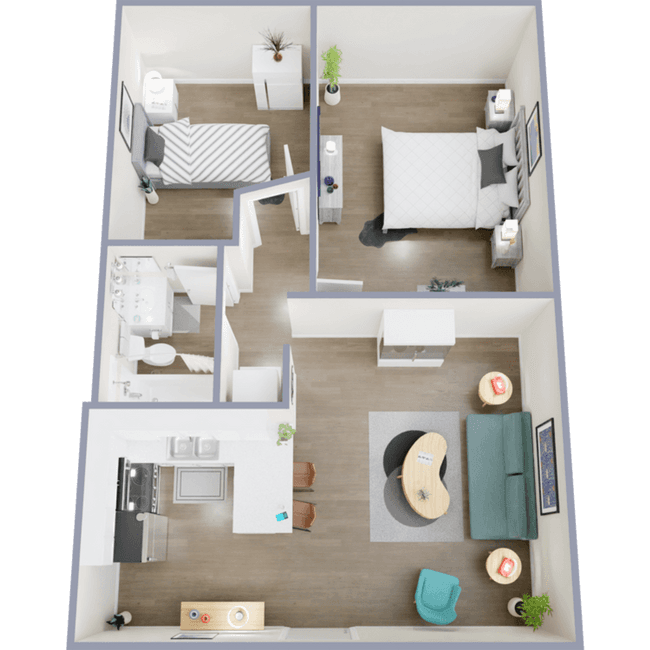 2BD/1BA - Remodeled 075 floor plan