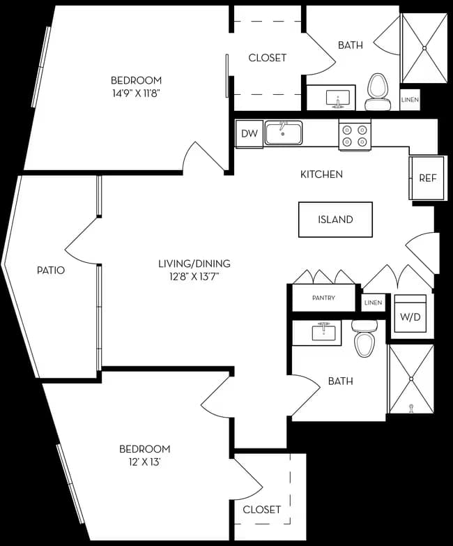 Unit 535 635 floor plan