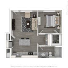 1 Bedroom floor plan
