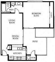 1B 1B 56-5 floor plan