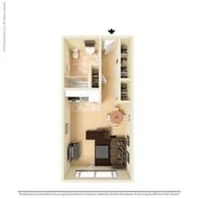 Medium Studio Renovated 403 floor plan