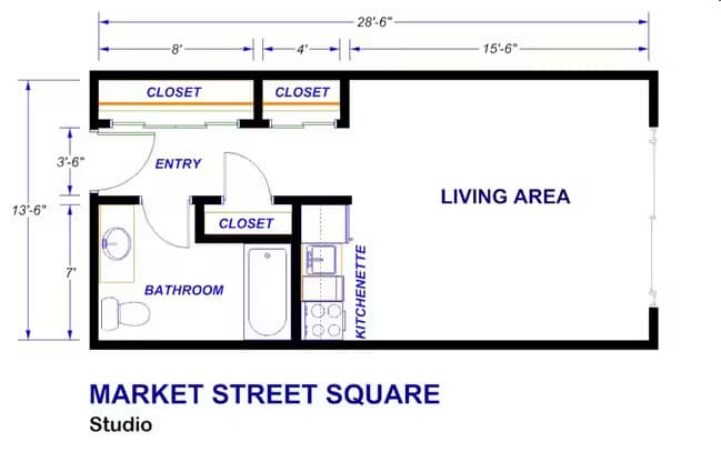 Unit 322 415 floor plan