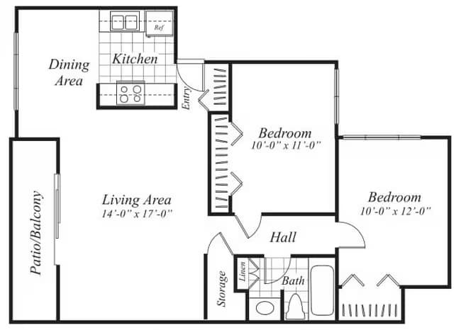 Unit PE856B MA830C floor plan