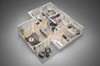 Two Bedroom 1026 floor plan
