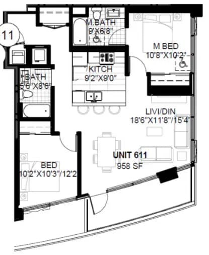 SPIRE 2C 0511 floor plan