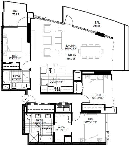 SPIRE 3F 3905 floor plan
