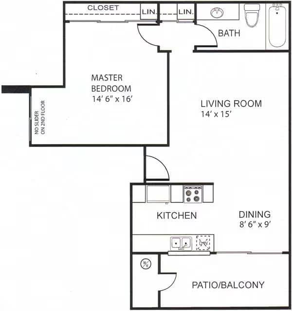 Unit 10950-A 10950-A floor plan