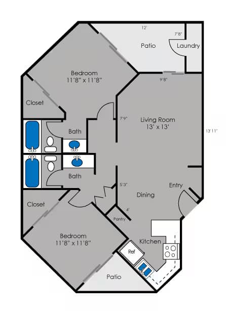 Unit 3-213 3-213 floor plan