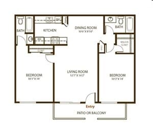 Unit 10952-2A 10952-2A floor plan