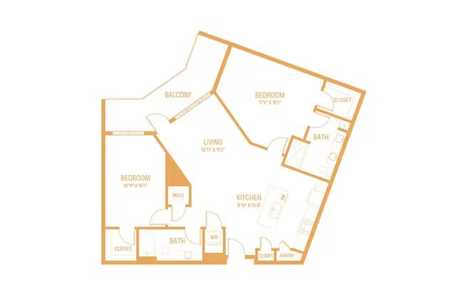 Unit 3-4080 3-2080 floor plan