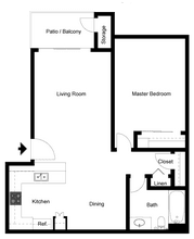 1 Bed 1 Bath 5665-06 floor plan