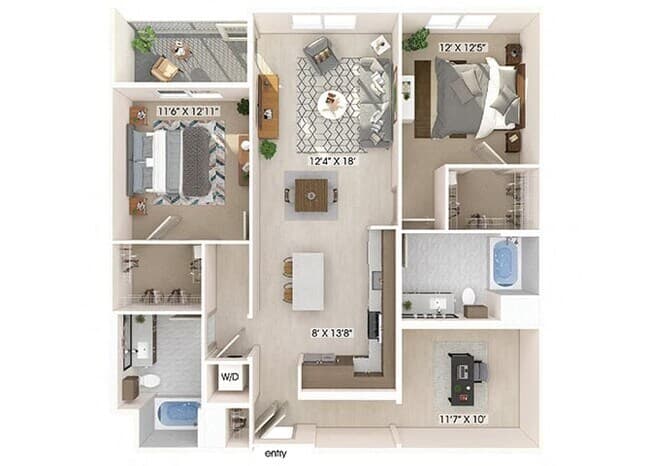 Unit 2194 2122 floor plan