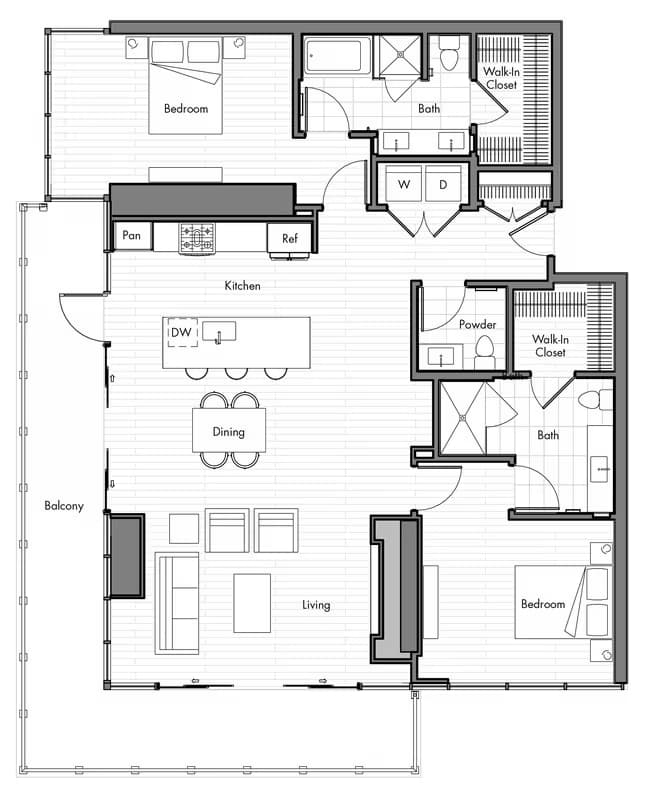 Penthouse 2 3302 floor plan