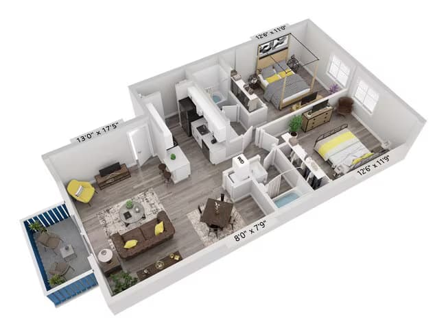 Unit 2143 2146 floor plan