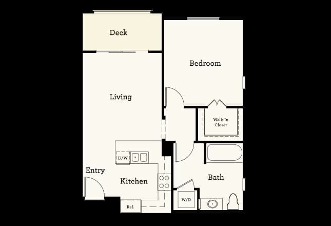 One Bedroom - 3 26-201 floor plan