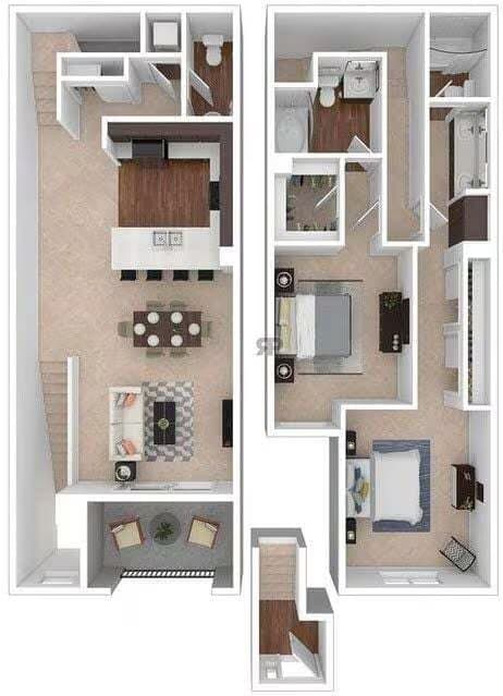 Two Bedroom - 4 50-121 floor plan