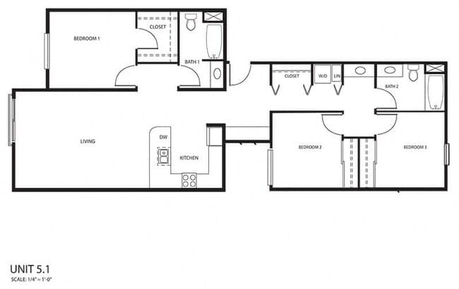 Renovated - 1244 Sq Ft. 407 floor plan