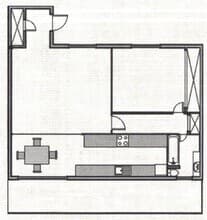 1 Bed 1 Bath A02 floor plan