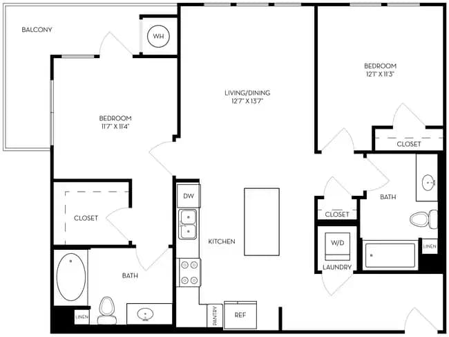 Residence 7 01-118 floor plan