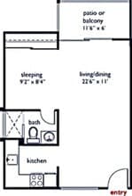 Studio 9675-I1 floor plan