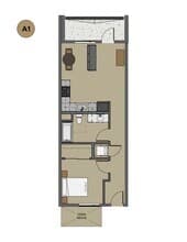 1x1 A-1 312 floor plan