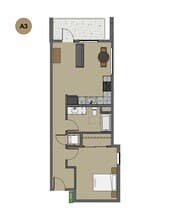 1x1 A-3 301 floor plan